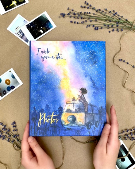 Фотоальбом на 200 фото 10х15 см, пластик. листы cosmo sketch Млечный путь