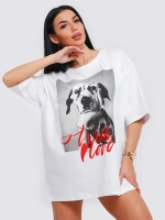 Футболка женская оверсайз принт