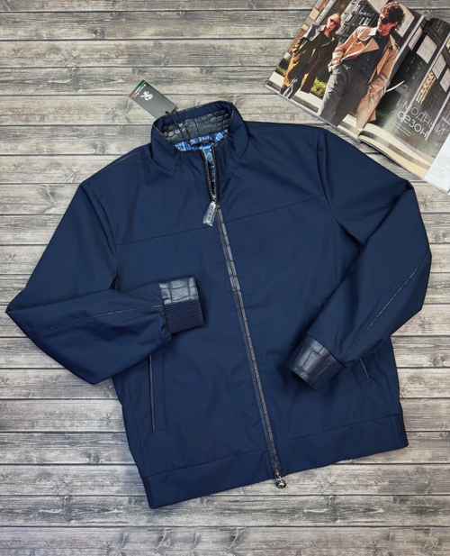 Куртка Stefano Ricci  со вставками из кожи крокодила