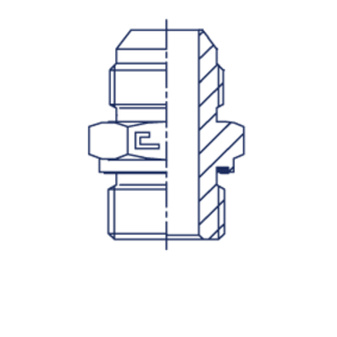 Штуцер FE JIC 1/2" BSP 1/4" CAST