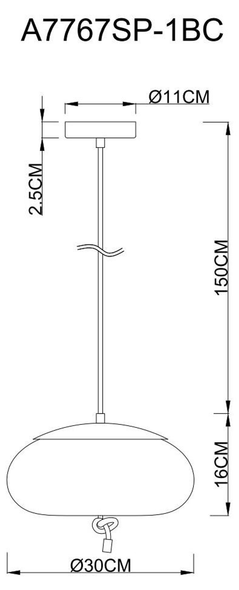 Подвесной светильник Arte Lamp A7767SP-1BC