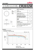 Элемент питания Murata CR2032W OEM