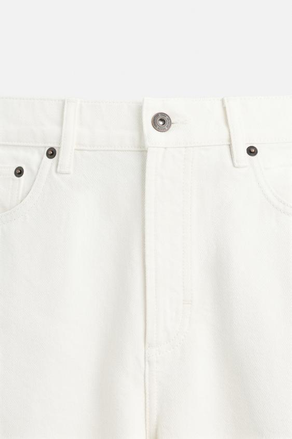 ZARA ДЖИНСЫ STRAIGHT ДЛИНОЙ ДО ЩИКОЛОТКИ, БЕЛЫЙ