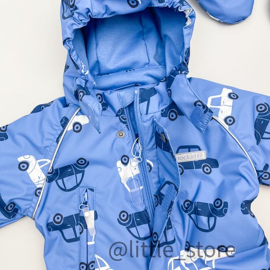 Комбинезон демисезонный "Машинки" морской бриз