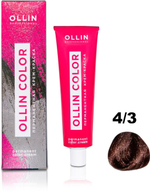 OLLIN COLOR 4/3 шатен золотистый 60мл Перманентная крем-краска для волос