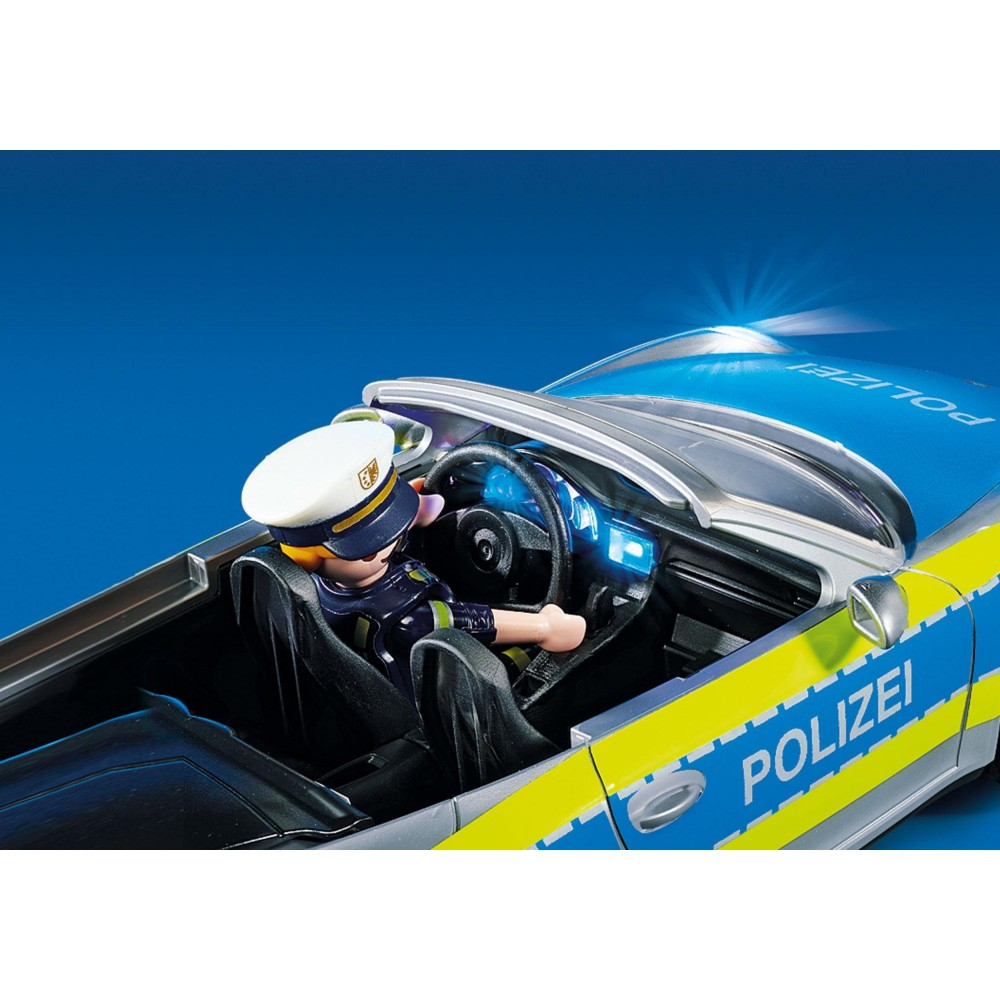 Игровой набор Playmobil 70067 Полицейский автомобиль Porsche 911 Carrera 4S свет и звук 70067 36 деталей — фото 6
