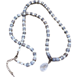 Колье длинное авторское, эксклюзивное, ручной работы из натурального перламутра "Пляжное"