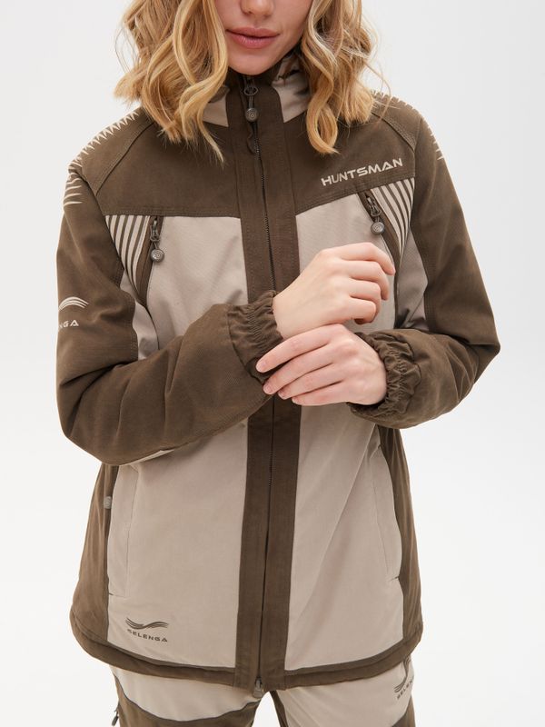 Костюм демисезонный женский Селенга ткань Исландия цвет Коричневый/Бежевый