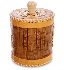 Народные промыслы BST-315/ 1 Туесок «Соль» бол. (береста)