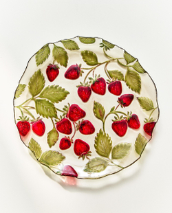 Zara Home тарелка десертная из стекла, цвет бордовый, 21 см