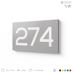 Номер на дверь 274, табличка на дверь для офиса, квартиры, кабинета, аудитории, склада, серая 120х70 мм, Айдентика Технолоджи