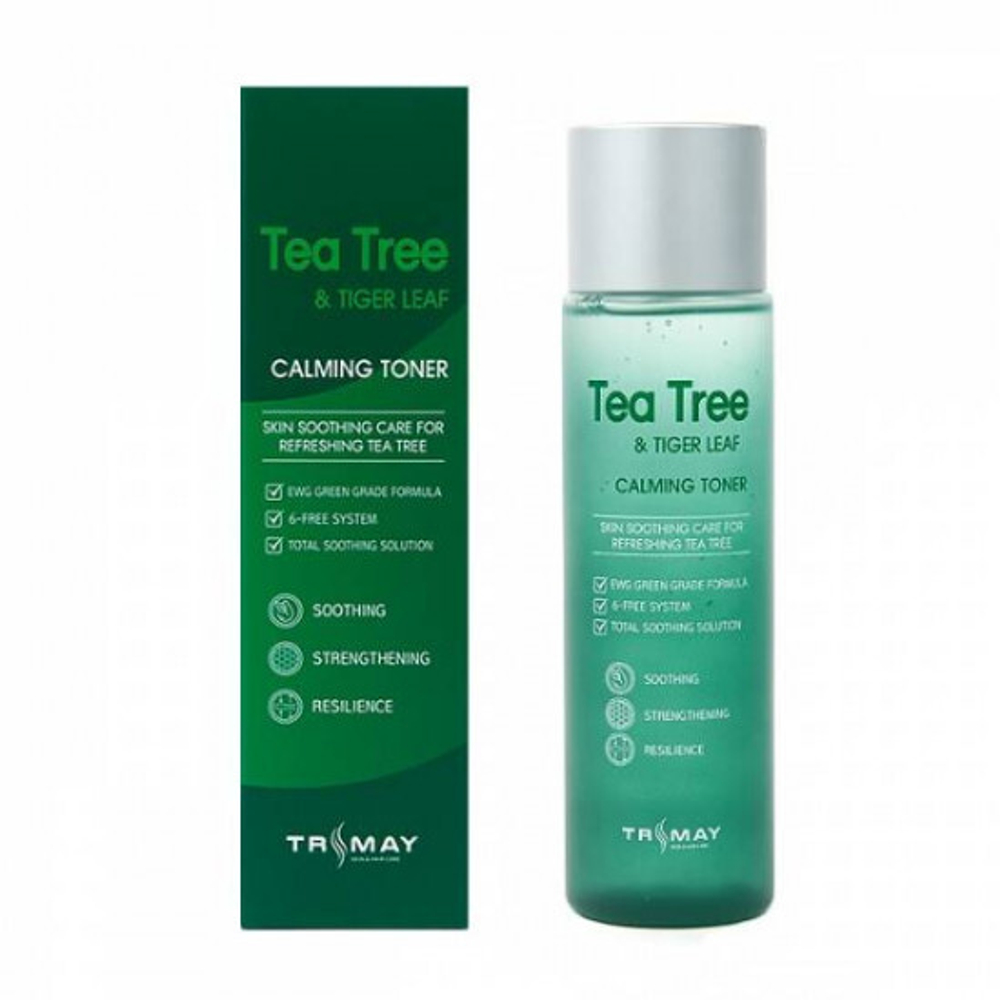 Успокаивающий тонер с экстрактом зеленого чая TRIMAY Tea Tree & Tiger Leaf Calming Toner (200 мл)