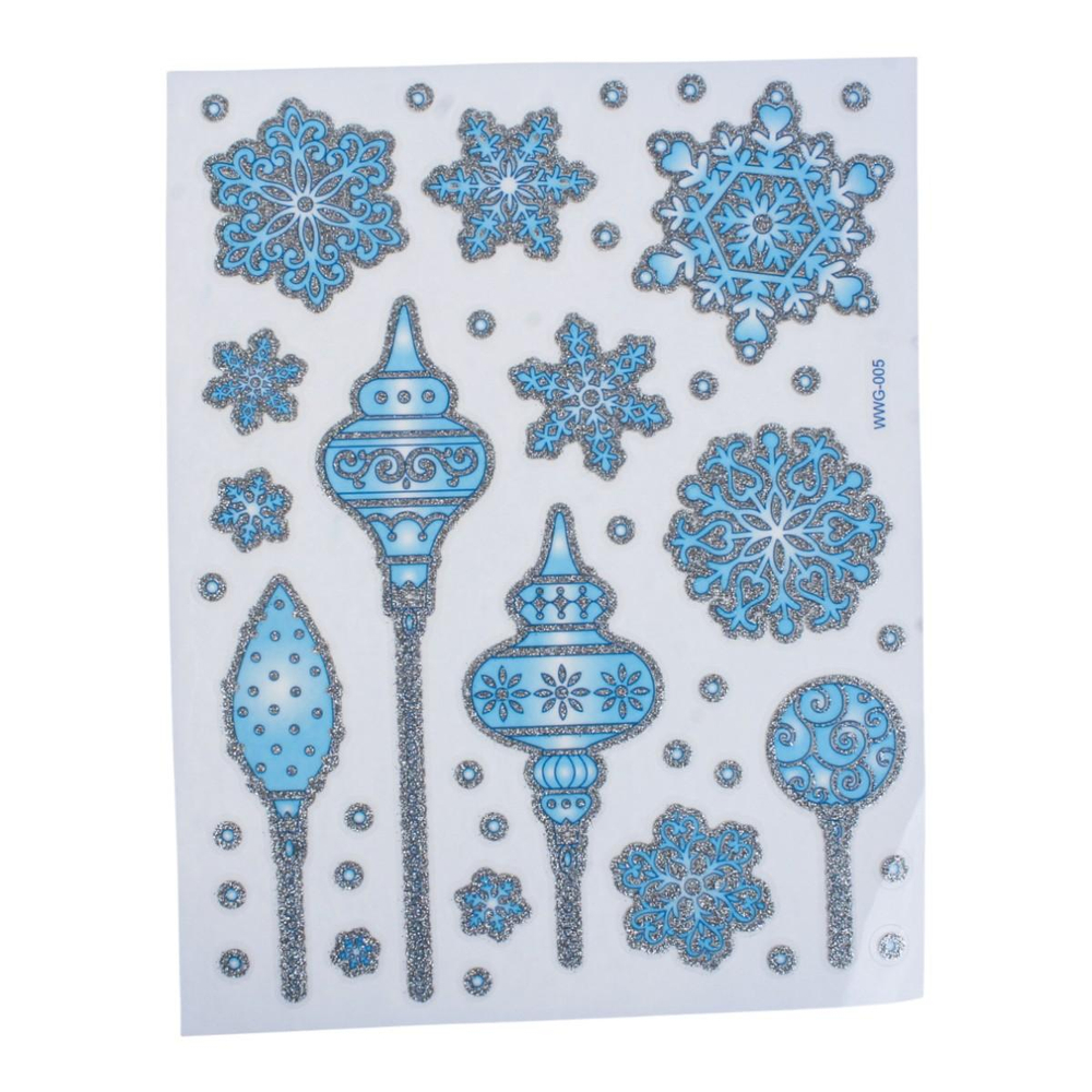 Наклейка новогодняя 20*30 см, микс , пакет