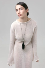 Подвеска Яшма пятнистая с кистью