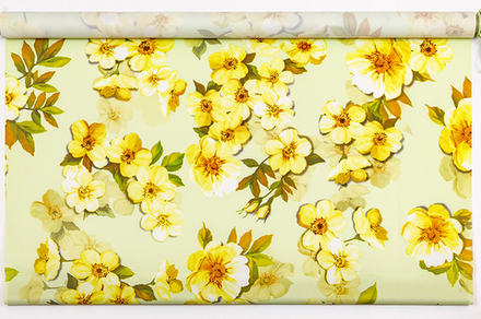 Рулонная штора яблоня, лайм