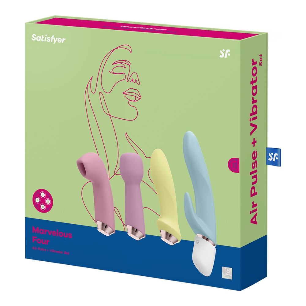Вибромассажер с 4-мя насадками Satisfyer Marvelous Four