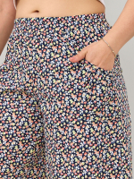 Юбка-шорты Ю-004/цветочки-желтооранжевые