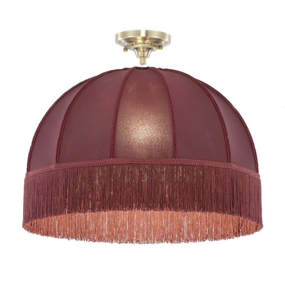 Citilux Базель CL407033 Подвесной светильник бронза с красным абажуром