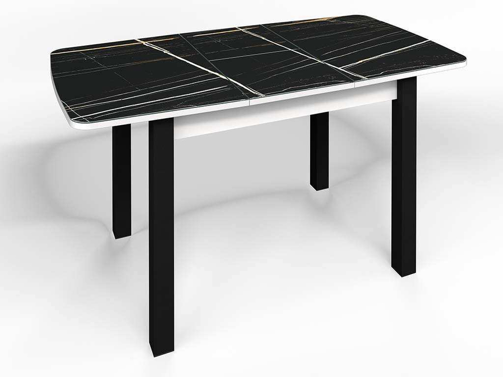 Стол СМ-3 Флорида ноги окрас квадратный белый/черный