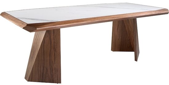 Обеденный стол 1106/MI2207T из керамики и орехового дерева 220х110 см Angel Cerda Испания