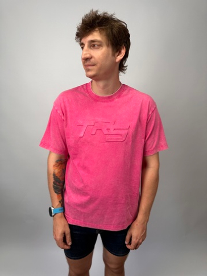 Oversize футболка " TRS " pink