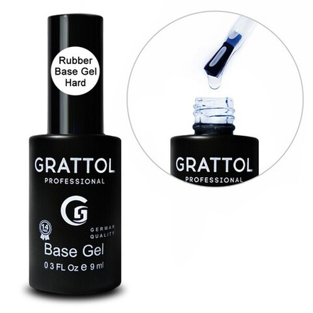 GRATTOL Hard Rubber Base Gel База Каучуковая для гель-лака, 9 мл