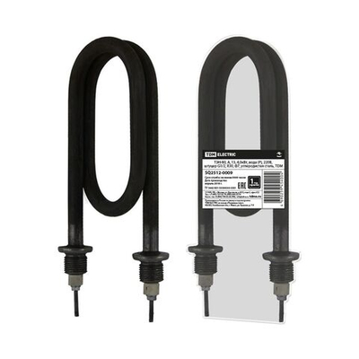 Тэн для воды, углерод сталь, 4 кВт, D13 мм, R30 мм, Ф7, G1/2, TDM, SQ2512-0009