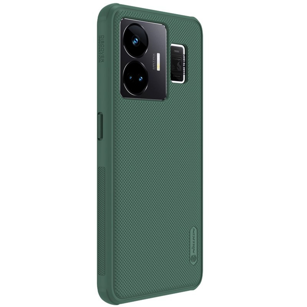 Усиленный чехол зеленого цвета (Deep Green) от Nillkin для Realme GT Neo 5, серия Super Frosted Shield Pro