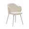 Suanna Стул из бежевого вельвета со стальными ножками