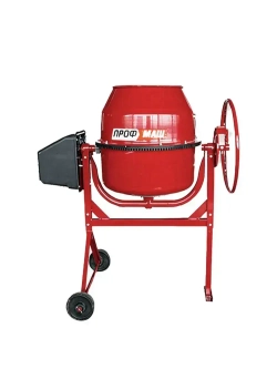 Бетономешалка строительная, бетоносмеситель ПРОФМАШ Б-220 1000 Вт, 220 л чугунный венец