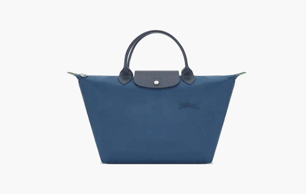 Longchamp Le Pliage Green Recycled Canvas L Handbag &quot;Blue&quot;
