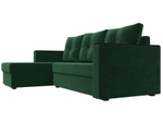 Диван угловой Атланта без стола левый угол, Зеленый, Велюр, 117036L
