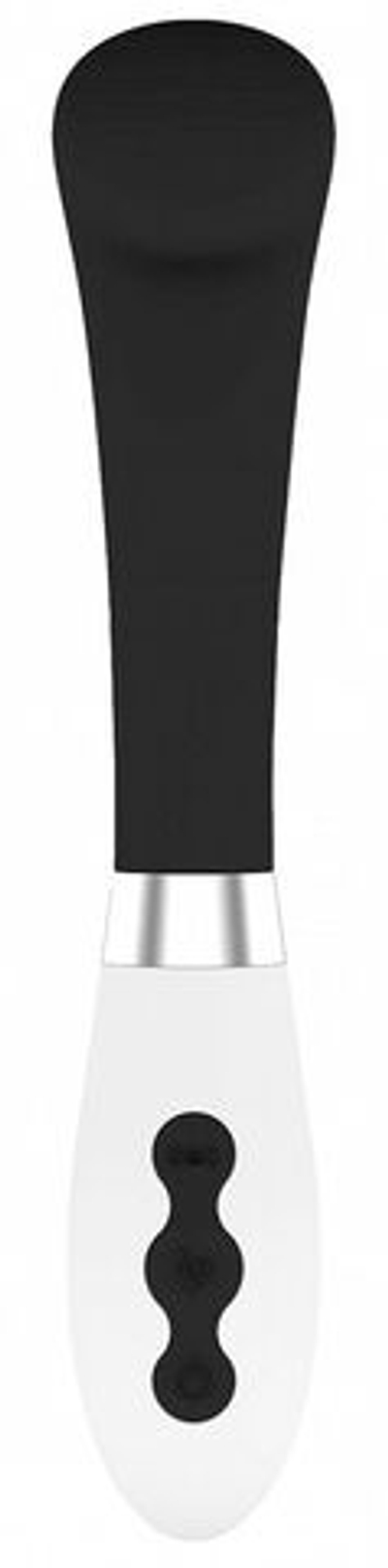 Черный вибратор Aceso с утолщенной головкой - 20,8 см. (Цвет: черный)