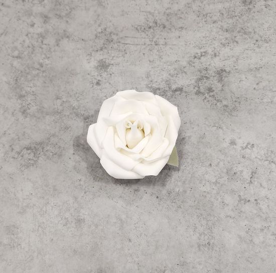 Цветы из латекса (фоамарина) бело-красный 4.5 см, набор 5 штук