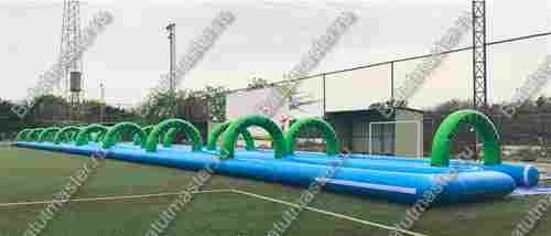 Водная горка без надувного дна, на подкачке ТУРБО "Хит",одинарная, 50*2*2 м