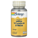 Solaray, Timed Release, мега-витамин B для снятия стресса, 60 растительных капсул