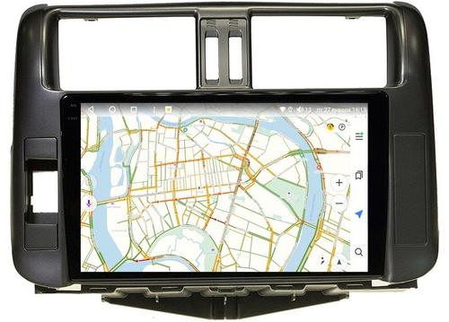 Магнитола для Toyota Land Cruiser Prado 150 2010-2013 (рамка черная)- Vaycar VA77-0065-2K на Android 13, Быстрая, 2K QLED, CarPlay,4G SIM-слот