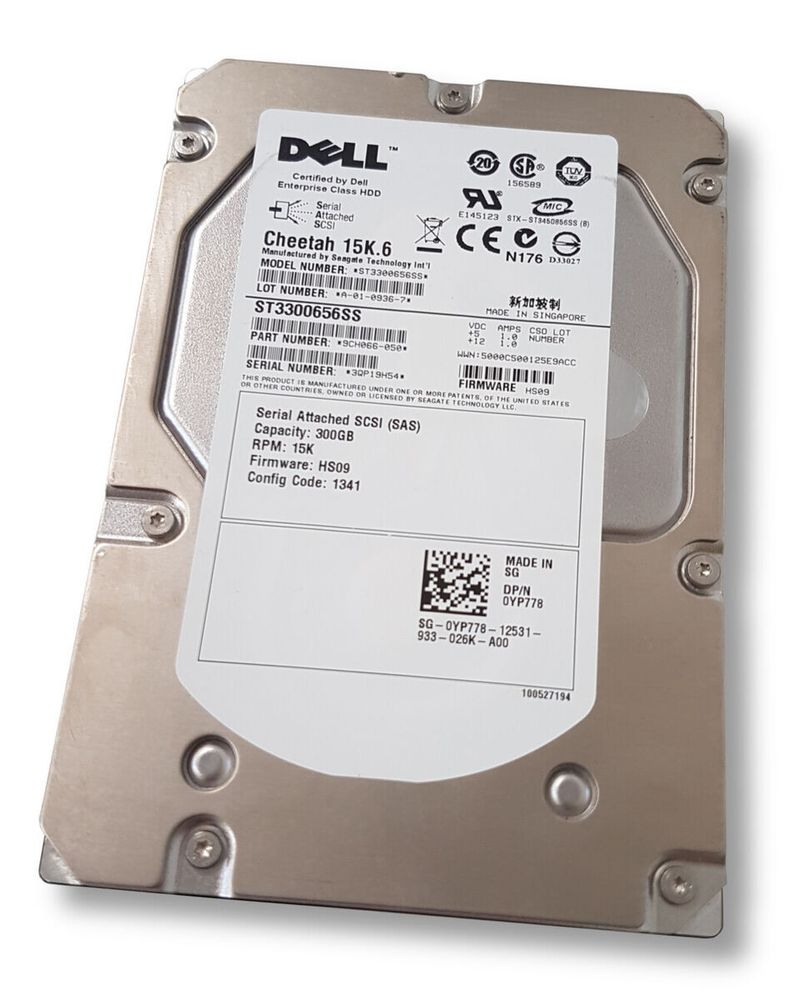 Жесткий диск Dell Cheetah 15K.6 SAS 300GB (15K/16MB/3Gbs) 0YP778