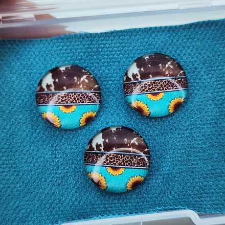 Принт, 16мм, круглый, стеклянный кабошон