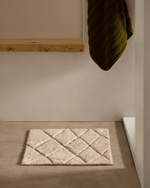 Коврик для ванной Nyana белый хлопковый 50 x 70 см