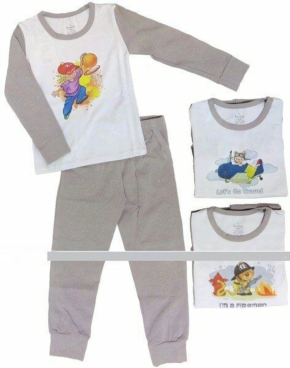 Пижама для мальчиков 1000 р.110 серый/синий (Bambak)