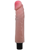 Вибратор с бороздками и шишечками на стволе UltraSkin Vibro Realistic (Цвет: телесный)