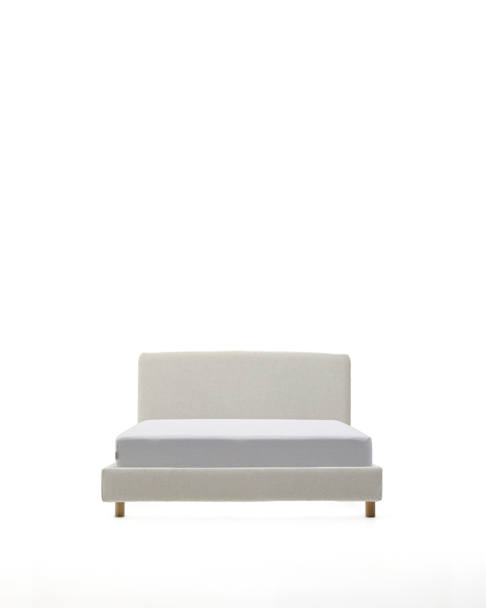 Кровать Valma из жемчужного шенилла со съемным чехлом для матраса 90 x 200 см