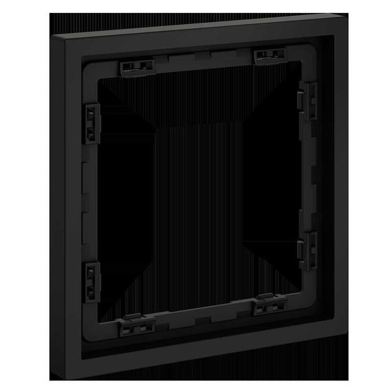 Рамка пластиковая Voltum S70 на 1 пост, (черный матовый) VLS100108