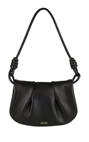 Кожаная сумка-сэтчел Loewe Paseo черный