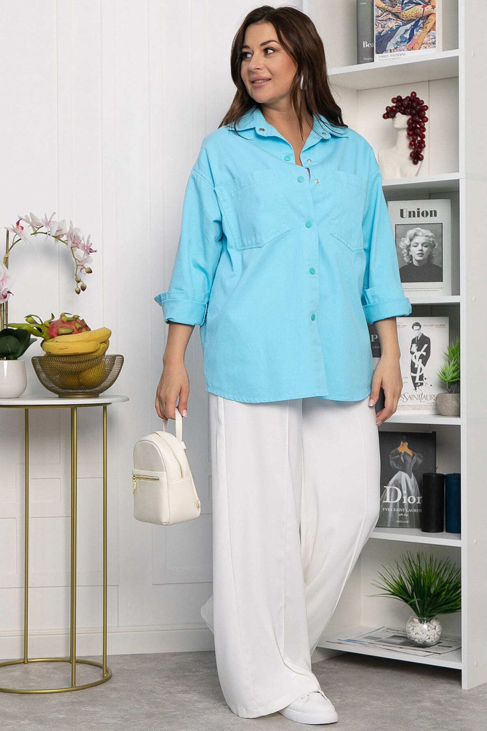 Рубашка Будь в тренде (голубая) Б13788-4М LT Collection