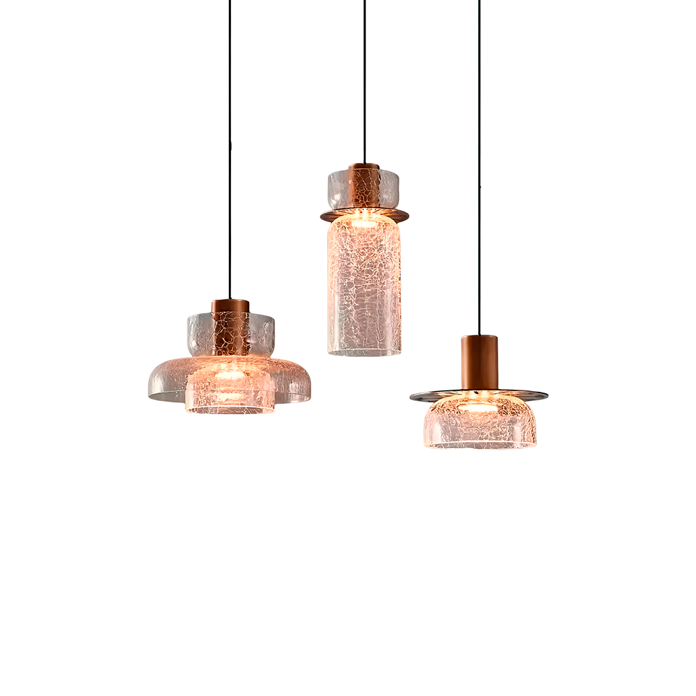 Pendant design lamp Glacier Сrackle