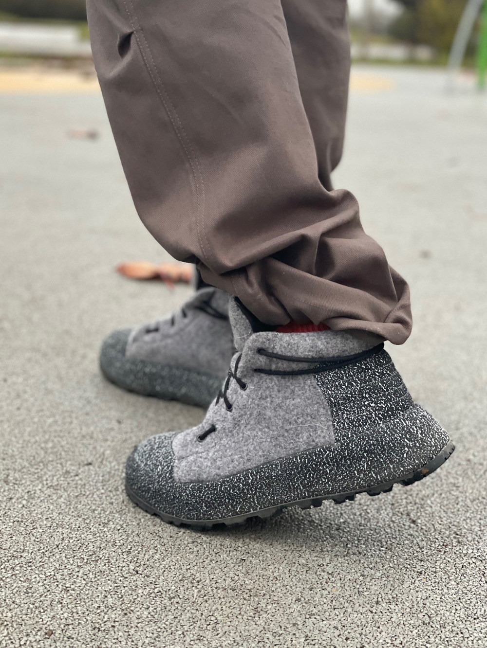 AIRSHOES Gray Sherst + Matrix