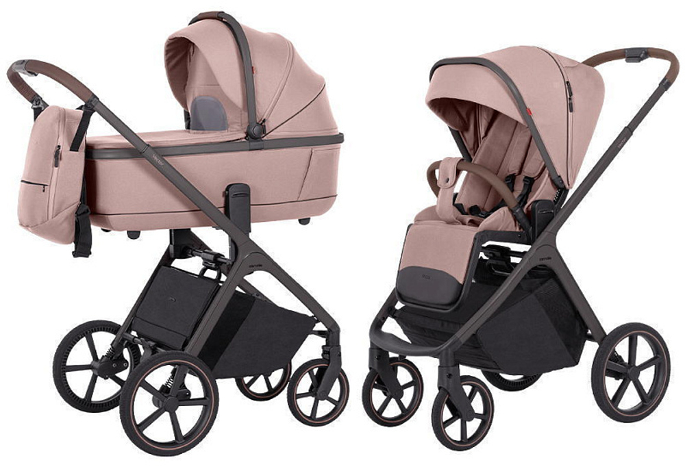 Коляска Carrello Vector CRL-6550 и автокресло Cybex Aton S2 Moon Black 3 в 1 Cupcake Beige