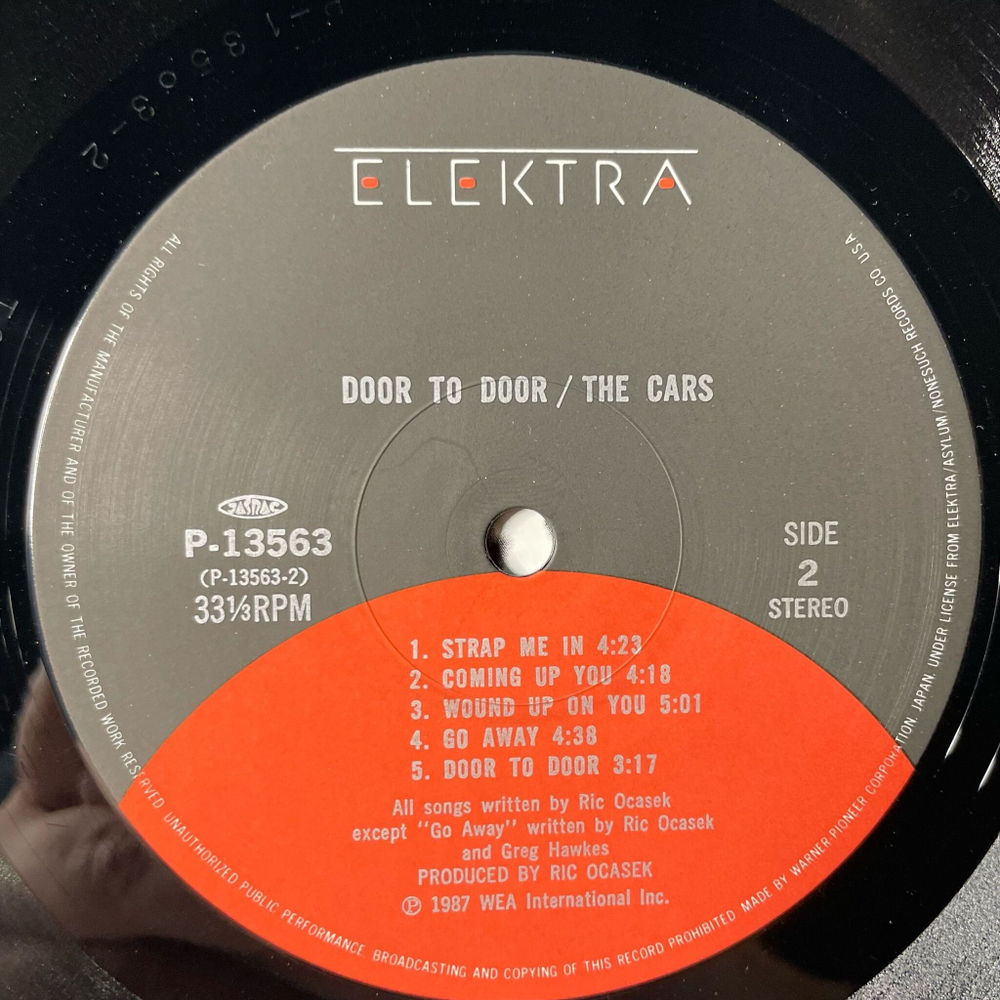 Винтажная виниловая пластинка LP The Cars Door To Door (Japan 1987) (No Obi) Double Trouble